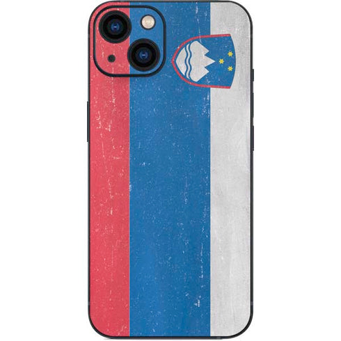 Slovenia Flag Distressed iPhone 15 Plus Skin